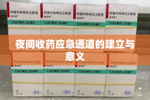 佛山夜间收药应急通道的建立与意义